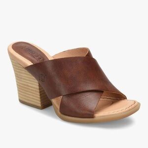 Born Madison Heeled Leather Sandals NWT